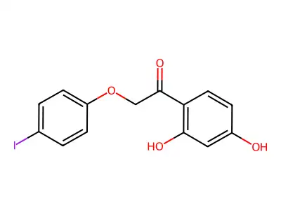 1-(2,4-Dihydroxyphenyl)-2-(4-iodophenoxy)ethanone structure