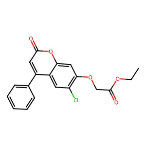 Ethyl 2-(6-chloro-2-oxo-4-phenylchromen-7-yl)oxyacetate structure
