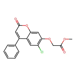 methyl [(6-chloro-2-oxo-4-phenyl-2H-chromen-7-yl)oxy]acetate structure