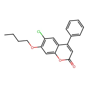 7-butoxy-6-chloro-4-phenyl-2H-chromen-2-one structure