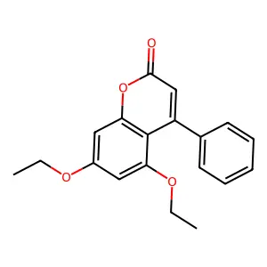 5,7-diethoxy-4-phenyl-2H-chromen-2-one structure