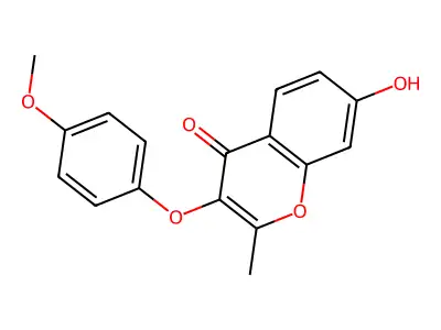 7-hydroxy-3-(4-methoxyphenoxy)-2-methyl-4H-chromen-4-one structure