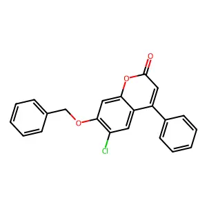 7-(benzyloxy)-6-chloro-4-phenyl-2H-chromen-2-one structure
