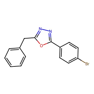 2-Benzyl-5-(4-bromophenyl)-1,3,4-oxadiazole structure