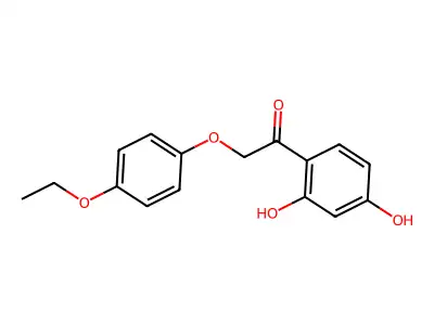 1-(2,4-Dihydroxyphenyl)-2-(4-ethoxyphenoxy)ethanone structure