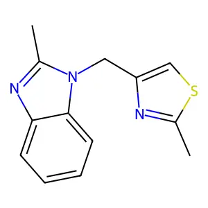 2-Methyl-4-[(2-methylbenzimidazol-1-yl)methyl]-1,3-thiazole structure
