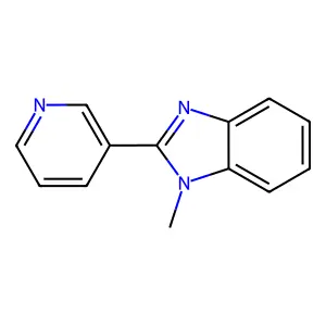 1-Methyl-2-pyridin-3-ylbenzimidazole structure