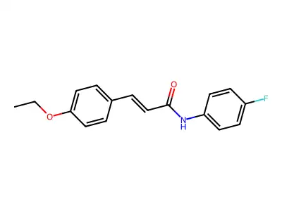 3-(4-ethoxyphenyl)-N-(4-fluorophenyl)prop-2-enamide structure