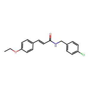 N-[(4-chlorophenyl)methyl]-3-(4-ethoxyphenyl)prop-2-enamide structure