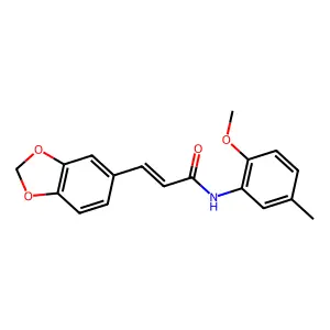 3-(Benzo[d][1,3]dioxol-5-yl)-N-(2-methoxy-5-methylphenyl)acrylamide structure