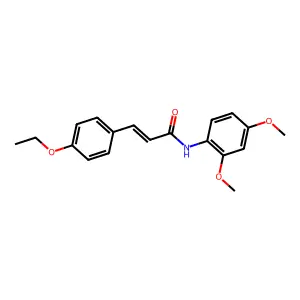 N-(2,4-dimethoxyphenyl)-3-(4-ethoxyphenyl)prop-2-enamide structure