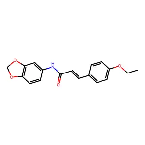N-(1,3-benzodioxol-5-yl)-3-(4-ethoxyphenyl)prop-2-enamide structure