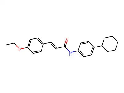N-(4-cyclohexylphenyl)-3-(4-ethoxyphenyl)prop-2-enamide structure