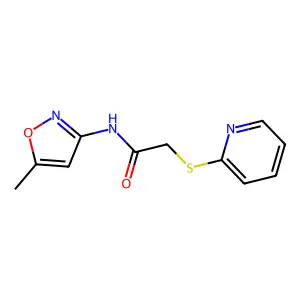 N-(5-methyl-1,2-oxazol-3-yl)-2-(pyridin-2-ylsulfanyl)acetamide structure