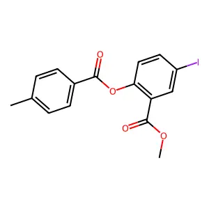 Methyl 5-iodo-2-((4-methylbenzoyl)oxy)benzenecarboxylate structure