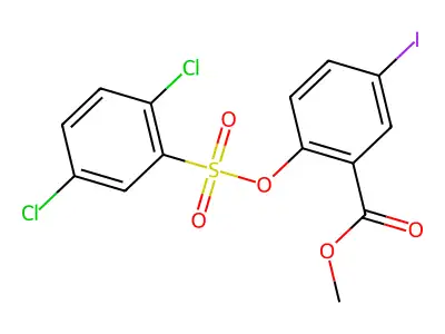 Methyl 2-[(2,5-dichlorophenyl)sulfonyloxy]-5-iodobenzoate structure