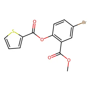 4-Bromo-2-(methoxycarbonyl)phenyl 2-thiophenecarboxylate structure