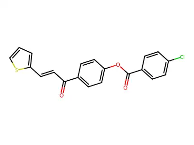 4-[3-(Thiophen-2-yl)prop-2-enoyl]phenyl 4-chlorobenzoate structure