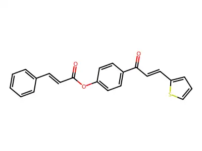 4-[3-(2-Thienyl)acryloyl]phenyl 3-phenylacrylate structure
