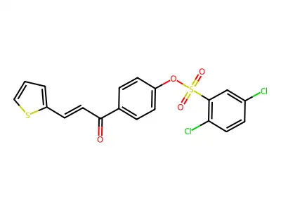 4-[3-(Thiophen-2-yl)prop-2-enoyl]phenyl 2,5-dichlorobenzene-1-sulfonate structure