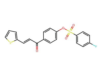 [4-(3-Thiophen-2-ylprop-2-enoyl)phenyl] 4-fluorobenzenesulfonate structure