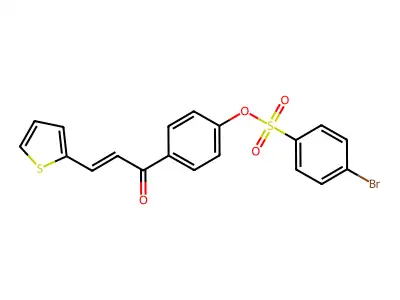 [4-(3-Thiophen-2-ylprop-2-enoyl)phenyl] 4-bromobenzenesulfonate structure