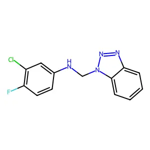 N-(1H-1,2,3-benzotriazol-1-ylmethyl)-3-chloro-4-fluoroaniline structure