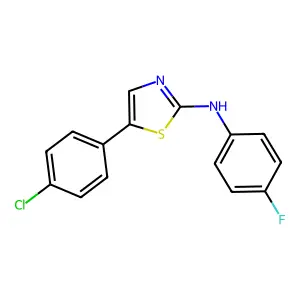 5-(4-chlorophenyl)-N-(4-fluorophenyl)-1,3-thiazol-2-amine structure