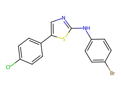 N-(4-bromophenyl)-5-(4-chlorophenyl)-1,3-thiazol-2-amine structure