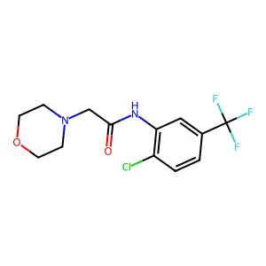 N-[2-chloro-5-(trifluoromethyl)phenyl]-2-morpholinoacetamide structure