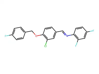 N-((3-Chloro-4-((4-fluorobenzyl)oxy)phenyl)methylene)-2,4-difluoroaniline structure