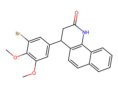 4-(3-bromo-4,5-dimethoxyphenyl)-3,4-dihydrobenzo[h]quinolin-2(1H)-one structure