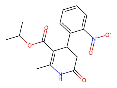 propan-2-yl 2-methyl-4-(2-nitrophenyl)-6-oxo-1,4,5,6-tetrahydropyridine-3-carboxylate structure
