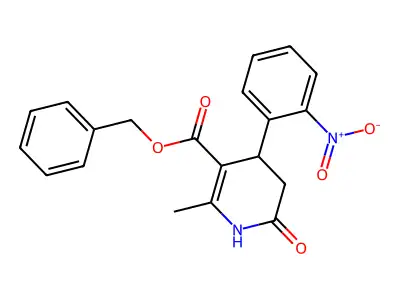 Benzyl 2-methyl-4-(2-nitrophenyl)-6-oxo-1,4,5,6-tetrahydropyridine-3-carboxylate structure