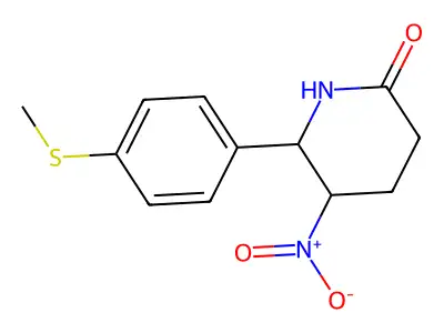 6-[4-(Methylsulfanyl)phenyl]-5-nitropiperidin-2-one structure