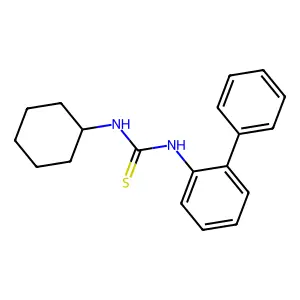 1-Biphenyl-2-yl-3-cyclohexylthiourea structure