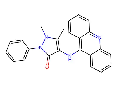 4-(9-Acridinylamino)-1,2-dihydro-1,5-dimethyl-2-phenyl-3H-pyrazol-3-one structure