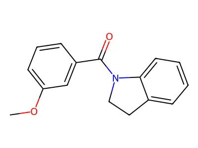 2,3-Dihydroindol-1-yl-(3-methoxyphenyl)methanone structure