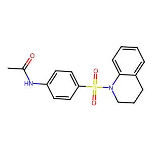 N-[4-(3,4-dihydro-1(2H)-quinolinylsulfonyl)phenyl]acetamide structure