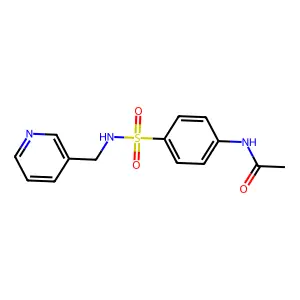 N-(4-{[(3-pyridinylmethyl)amino]sulfonyl}phenyl)acetamide structure