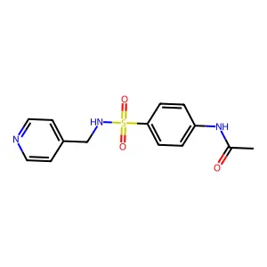 N-(4-{[(pyridin-4-yl)methyl]sulfamoyl}phenyl)acetamide structure