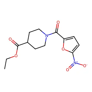 Ethyl 1-(5-nitrofuran-2-carbonyl)piperidine-4-carboxylate structure
