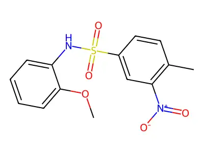 N-(2-methoxyphenyl)-4-methyl-3-nitrobenzenesulfonamide structure
