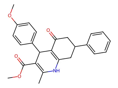methyl 4-(4-methoxyphenyl)-2-methyl-5-oxo-7-phenyl-1,4,5,6,7,8-hexahydroquinoline-3-carboxylate structure