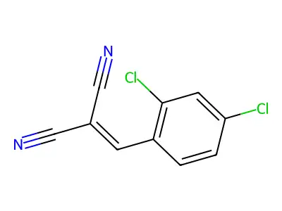 2,4-二氯亚苄基丙二腈 structure