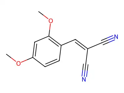 (2,4-二甲氧基亚苄基)丙二腈 structure