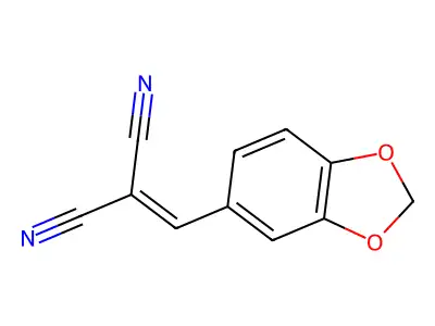 3,4-亚甲二氧基亚苄基丙二腈 structure