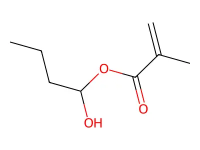 1-Hydroxybutyl 2-methylprop-2-enoate structure