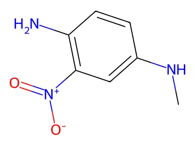 N-Methyl-3-nitro-p-phenylenediamine structure