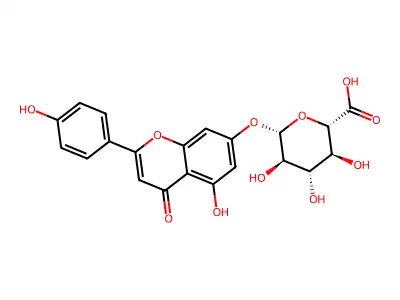 Apigenin 7-O-glucuronide structure